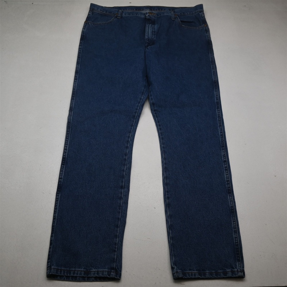 NEW Wrangler‎ 40x34 Dark Denim 13MWZ Cowboy Cut 100% Cotton Mens Jeans